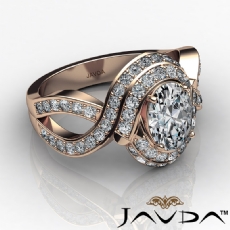 XOXO Style Micro Pave Setting diamond Ring 18k Rose Gold
