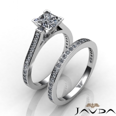 4 Prong Classic Bridal Set diamond Ring Platinum 950