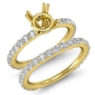 1.5Ct Diamond Engagement Half Eternity Ring Round Bridal Setting 14k Yellow Gold - javda.com 