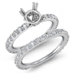 1.5Ct Diamond Engagement Half Eternity Ring Round Bridal Setting 18k White Gold - javda.com 