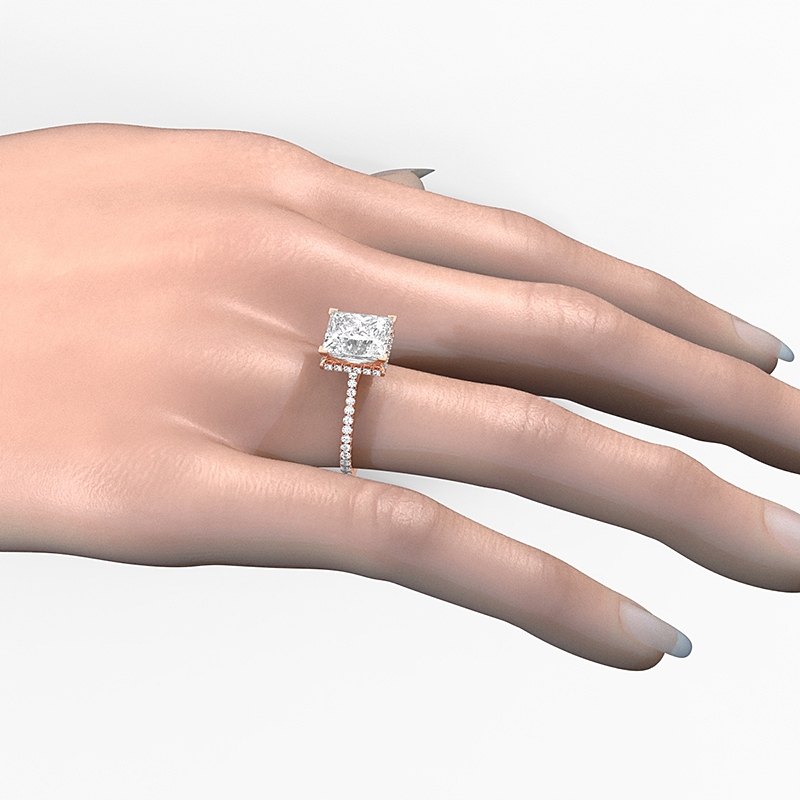  diamond Ring 14k Rose Gold