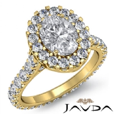 Flower Petal Basket Eternity diamond Ring 18k Gold Yellow