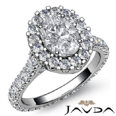 Flower Petal Basket Eternity diamond Ring 18k Gold White