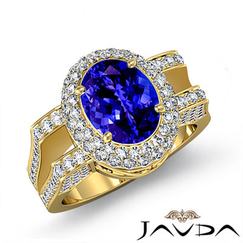 Vintage Duet Halo Sidestone Oval diamond engagement Ring in 18k Gold Yellow