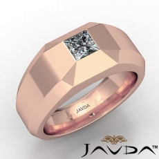 Princess Diamond Mens Wedding Band Ring 14k Rose Gold (0.5Ct. tw.)