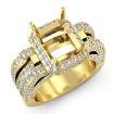 2.8Ct Diamond Engagement Ring 18k Yellow Gold Radiant Semi Mount Halo - javda.com 