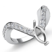 0.35Ct Diamond Fashion Engagement Ring Marquise Semi Mount Platinum 950 - javda.com 