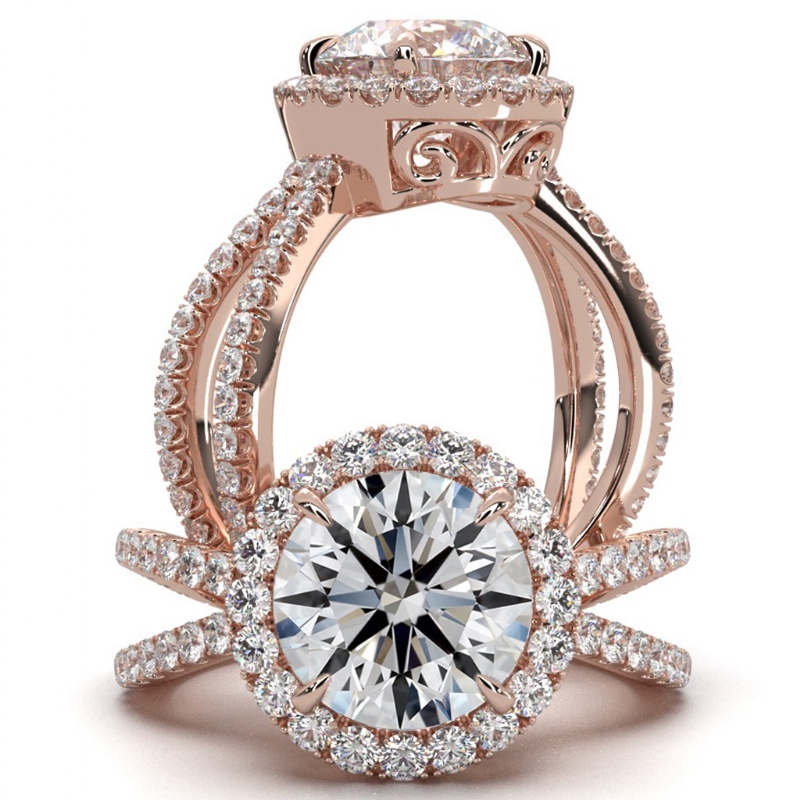  diamond  14k Rose Gold