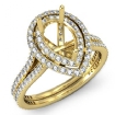 1.55Ct Engagement Ring Pear Shape Diamond Semi Mount 14k Yellow Gold Halo Setting - javda.com 