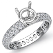 1.5Ct Diamond Engagement Ring Classic Round Semi Mount 18k White Gold - javda.com 