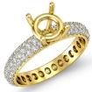 1.5Ct Diamond Engagement Ring Classic Round Semi Mount 18k Yellow Gold - javda.com 