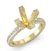 1.9Ct Diamond Eternity Style Engagement Setting Ring 14k Yellow Gold Round Semi Mount - javda.com 