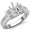 1Ct Diamond Engagement Semi Mount Ring Oval Channel Setting 14k Gold White