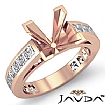 1.2Ct Princess Diamond Engagement Ring Channel 14k Rose Gold Semi Mount - javda.com 