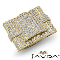 Hip Hop Style  Cluster Diamond Mens Ring Heart Filigree in 18k Gold Yellow (3.5Ct. tw.)