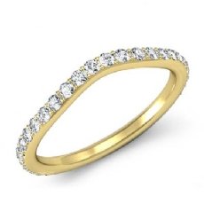Pave Diamond Wedding Band Matching Set 14k Gold Yellow (0.5Ct. tw.)