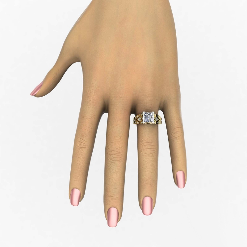  diamond Ring 14k Gold Yellow