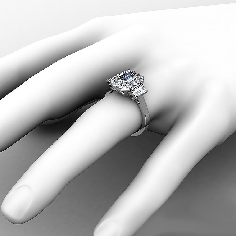  diamond Ring 14k Gold White