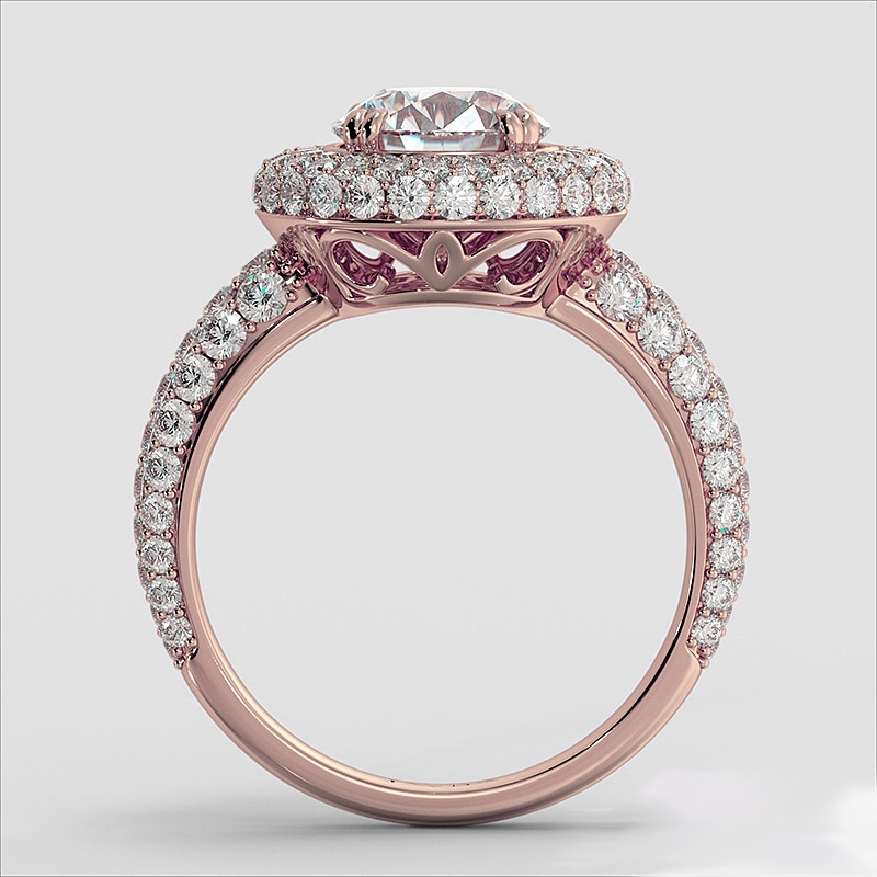  diamond Ring 14k Rose Gold