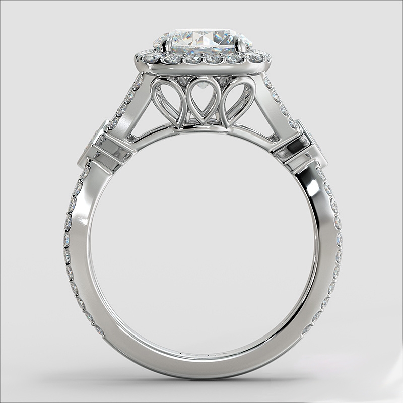  diamond Ring 14k Gold White