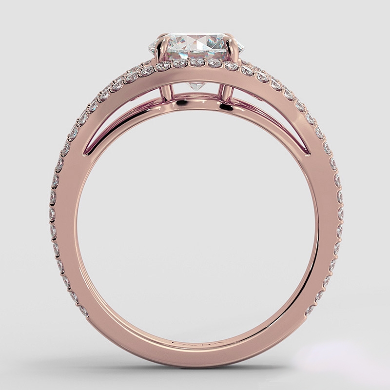  diamond Ring 14k Rose Gold