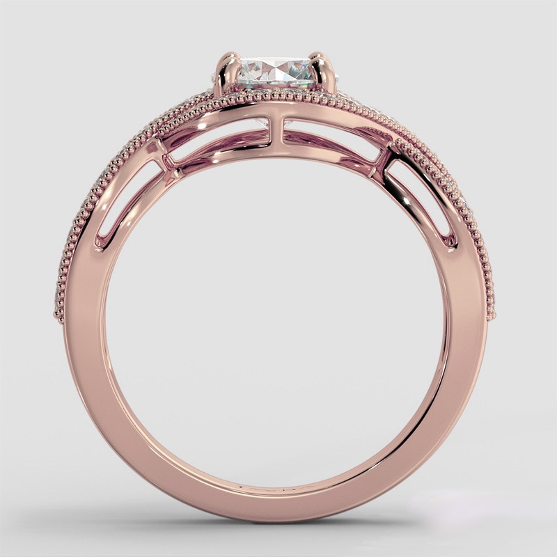  diamond Ring 14k Rose Gold