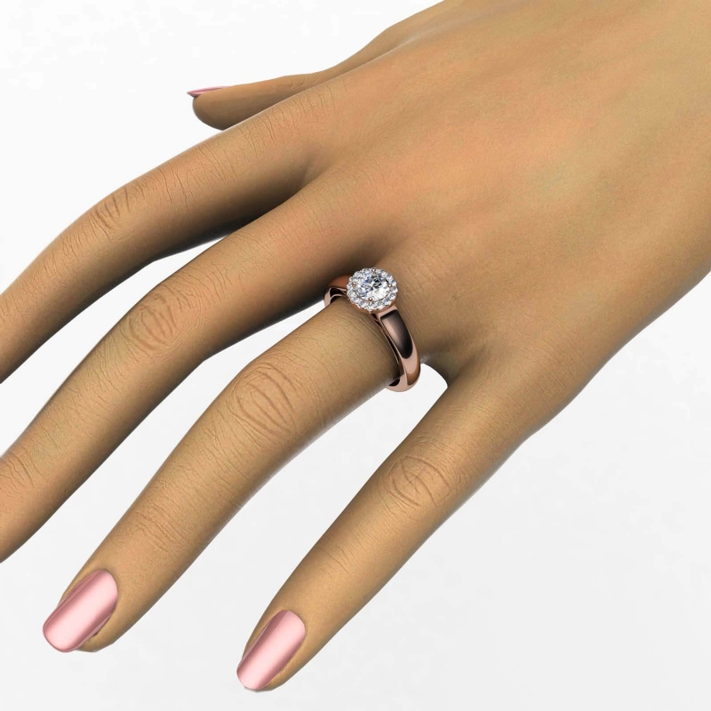  diamond Ring 14k Rose Gold