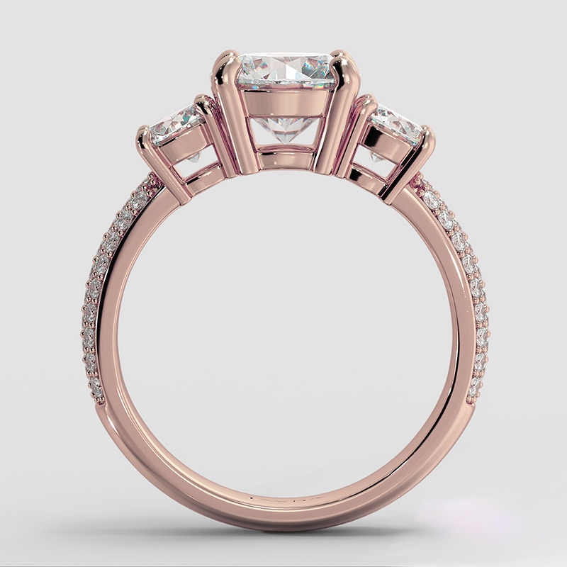  diamond Ring 14k Rose Gold