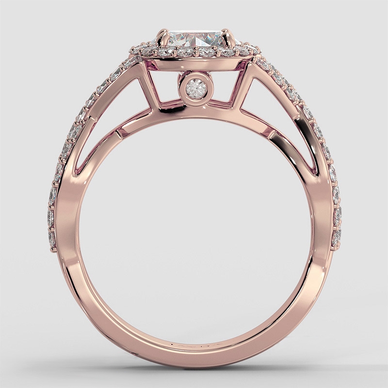 diamond Ring 14k Rose Gold