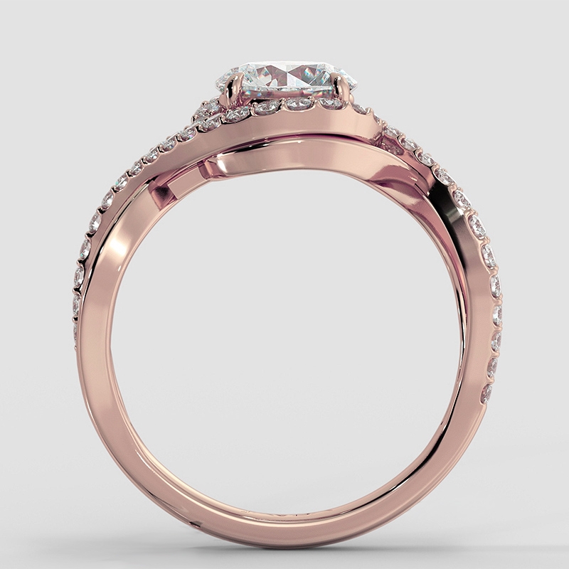 diamond Ring 14k Rose Gold