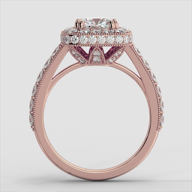  diamond Ring 14k Rose Gold