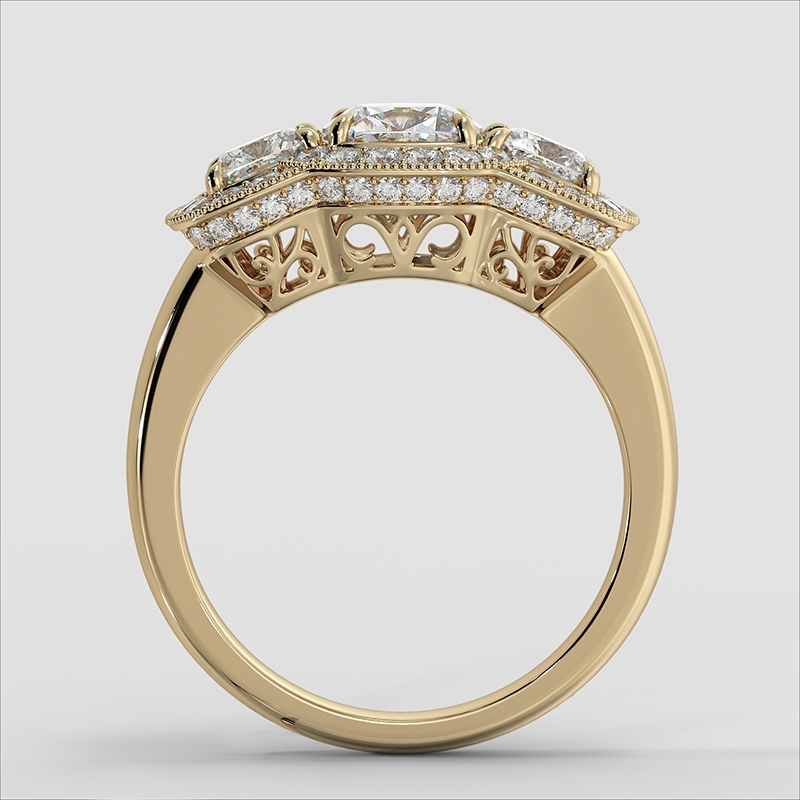  diamond Ring 18k Gold Yellow