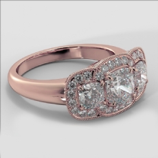  diamond Ring 14k Rose Gold