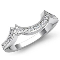0.50Ct Pave Diamond Wedding Band Matching Set 14k White Gold