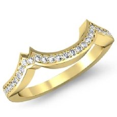 Pave Diamond Wedding Band Matching Set 18k Gold Yellow (0.5Ct. tw.)