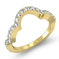 Round Pave Diamond Wedding Band 18k Gold Yellow (0.5Ct. tw.)