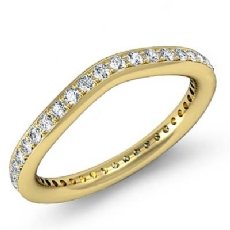 Pave Set Women's Diamond Wedding Band 14k Gold Yellow (0.55Ct. tw.)