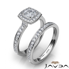 Micropave Halo Bridal Set diamond Ring Platinum 950