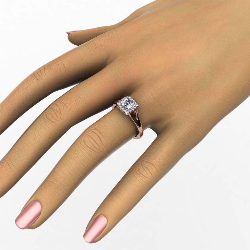  diamond Ring 14k Rose Gold