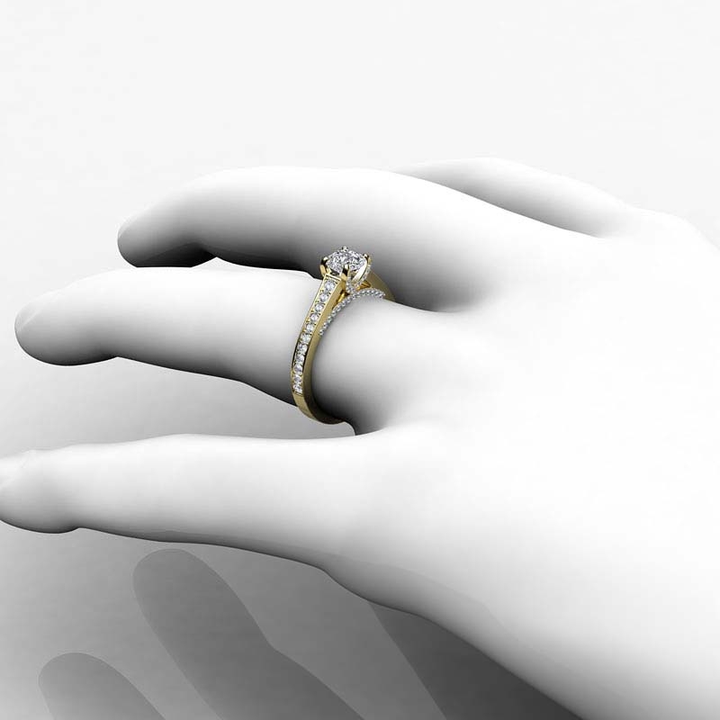  diamond Ring 14k Gold Yellow