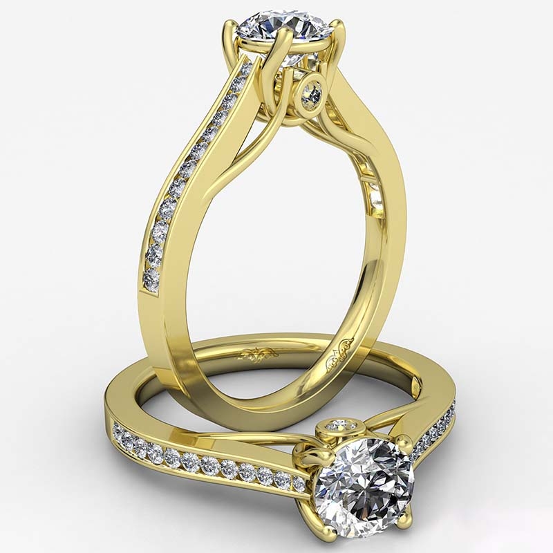  diamond Ring 14k Gold Yellow