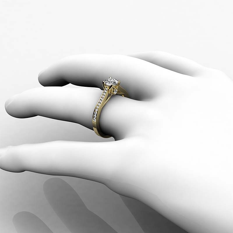  diamond Ring 14k Gold Yellow