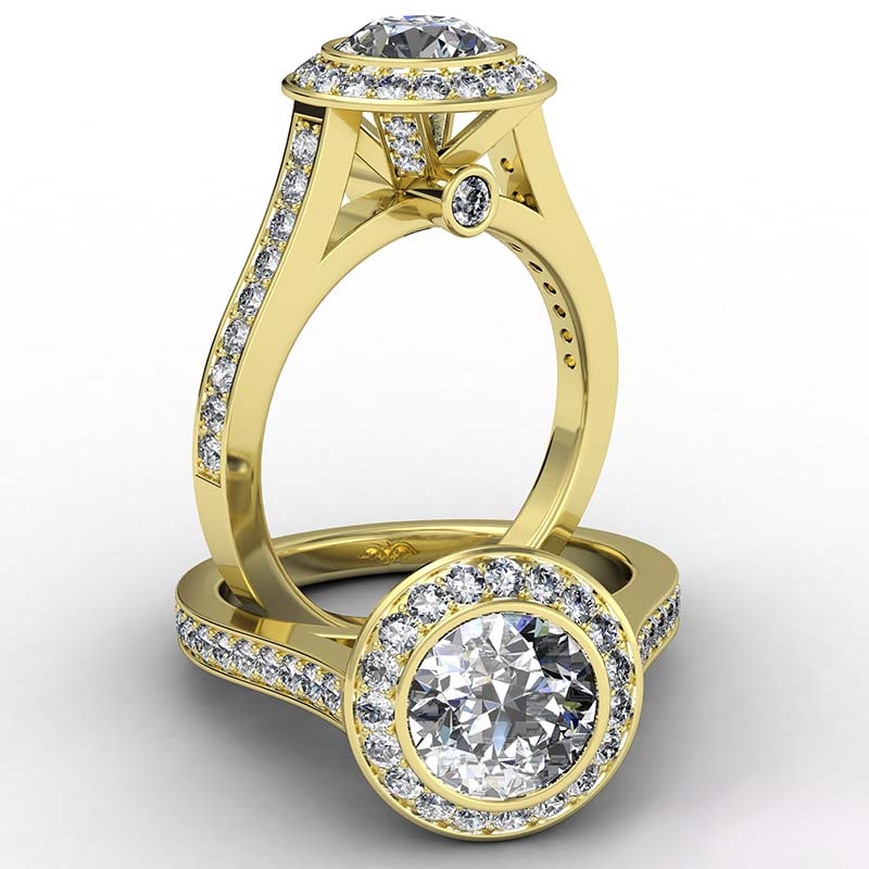  diamond Ring 14k Gold Yellow