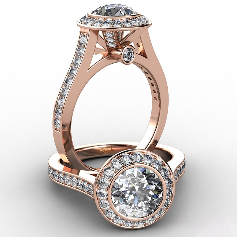  diamond Ring 14k Rose Gold