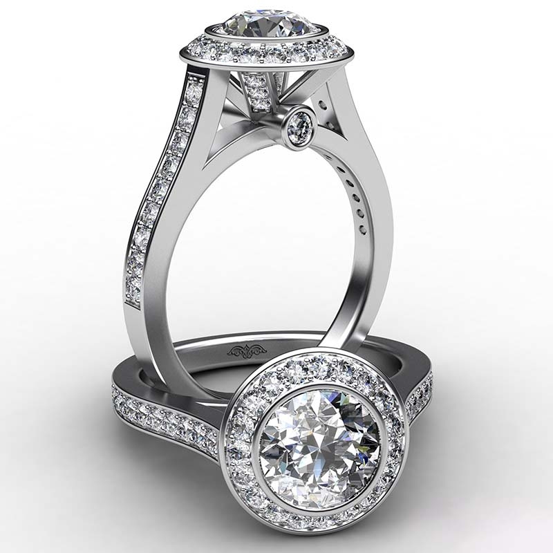  diamond Ring 14k Gold White