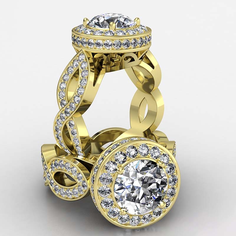  diamond Ring 14k Gold Yellow