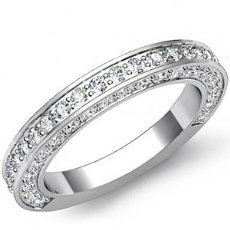 1.25ct Round Diamond Wedding Band Matching Set 14k White Gold