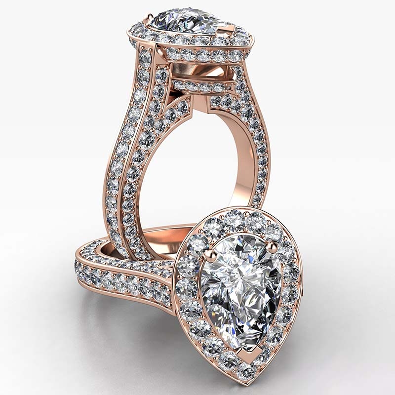 diamond Ring 14k Rose Gold