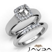 U Prong Diamond Engagement SemiMount Ring Round Bridal Set 14k White Gold 0.4Ct - javda.com 