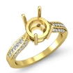0.4Ct Round Diamond Engagement Ring Cathedral 14k Yellow Gold Semi Mount - javda.com 